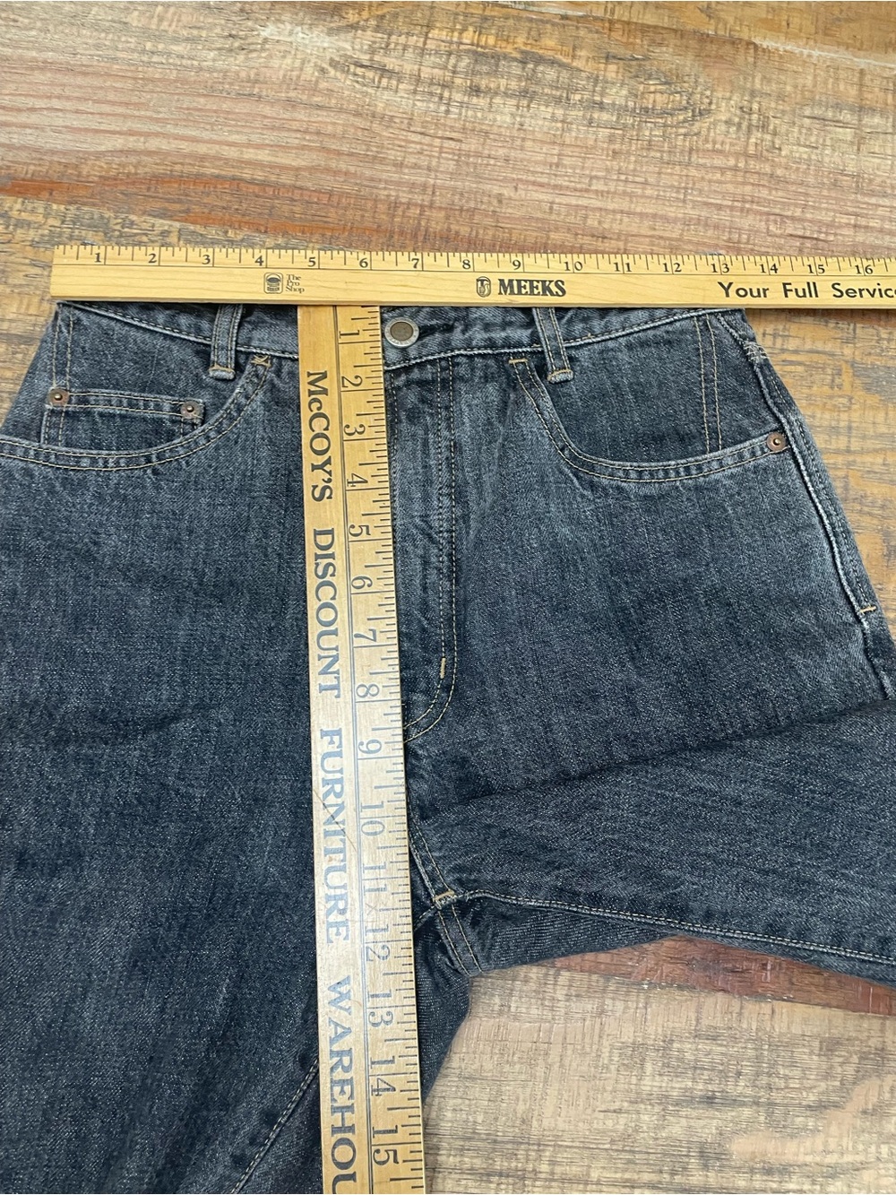 Vintage Brappers Japanese Denim High Rise Straight Jeans Gray Wash Size 63cm XS - Picture 3 of 9